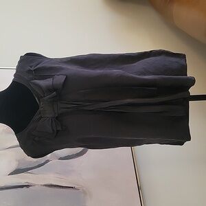 Kristin Davis black 100% silk blouse